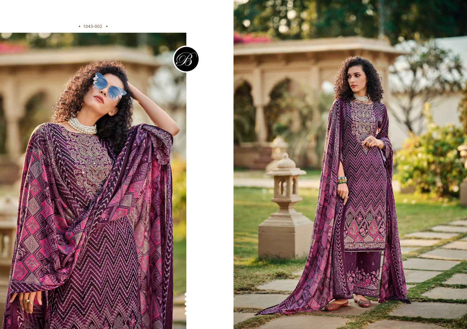 Belliza Shaheen Vol 3 Viscouse Reyon Dress Material 8 pcs Catalogue