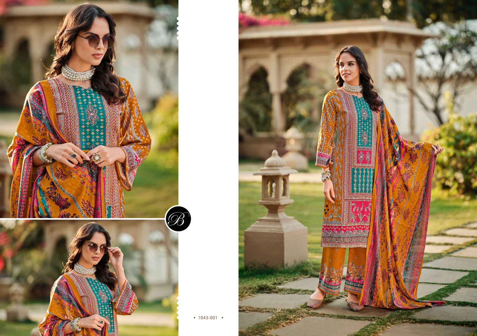 Belliza Shaheen Vol 3 Viscouse Reyon Dress Material 8 pcs Catalogue