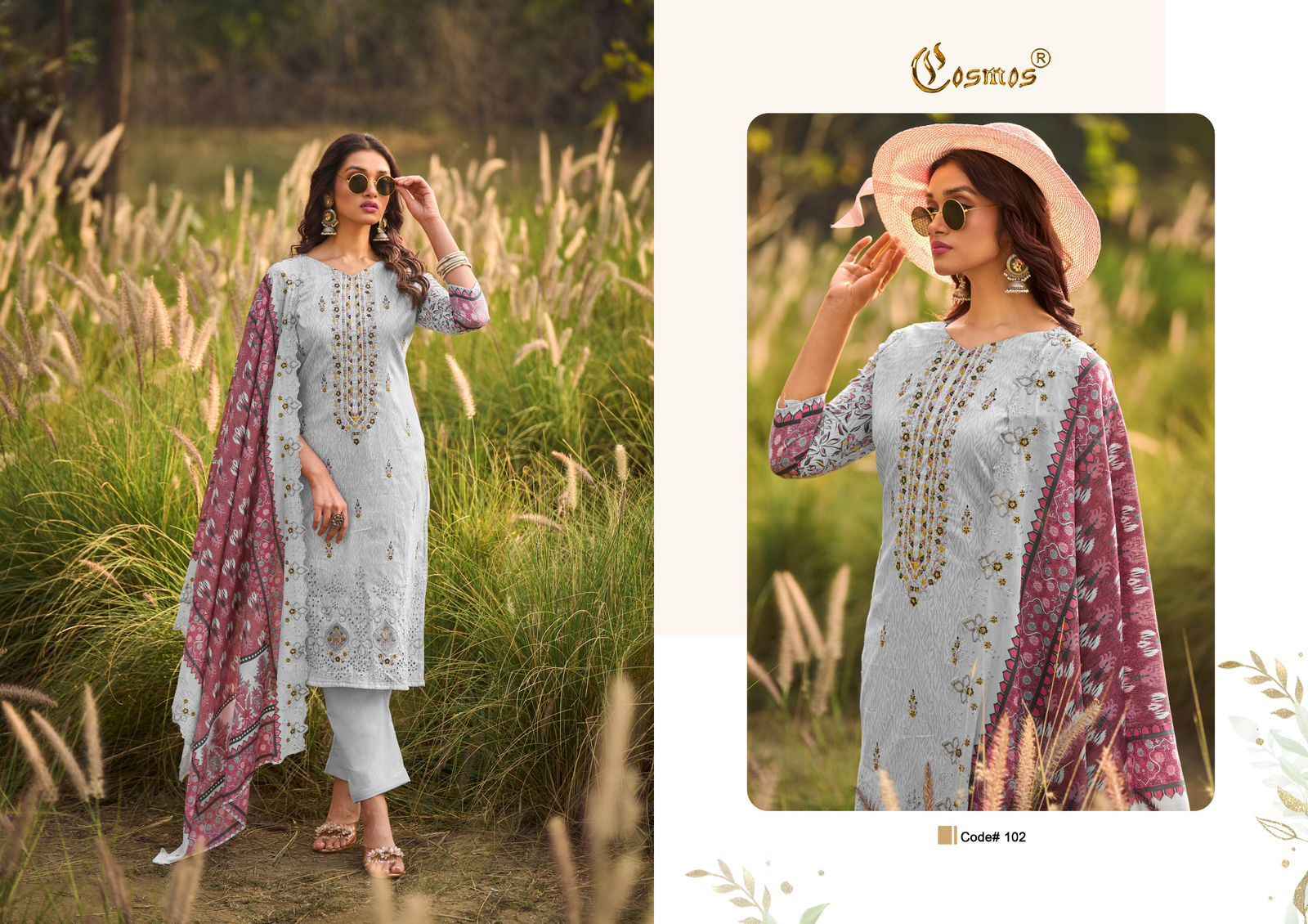 Cosmos Bin Saeed Premium Vol 1 Cotton Dress Material 6 pcs Catalogue
