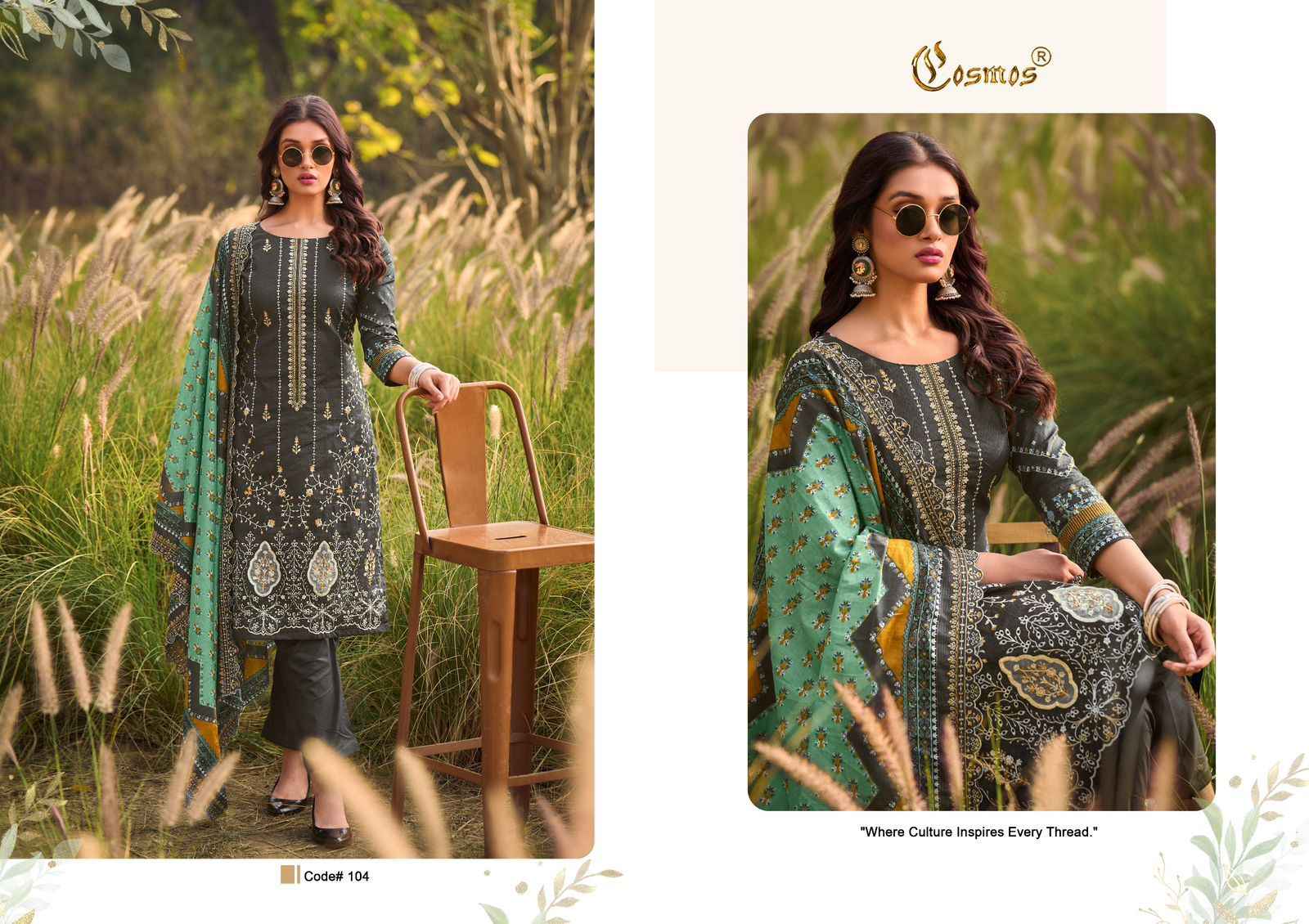 Cosmos Bin Saeed Premium Vol 1 Cotton Dress Material 6 pcs Catalogue