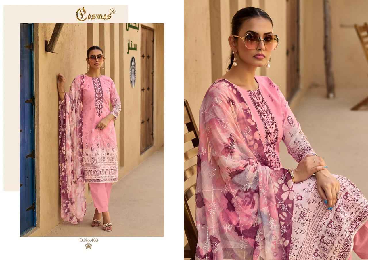 Cosmos Elaf Lawn Cotton Dress Material 8 pcs Catalogue