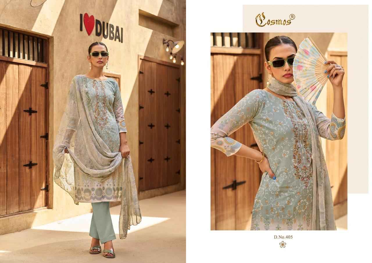 Cosmos Elaf Lawn Cotton Dress Material 8 pcs Catalogue