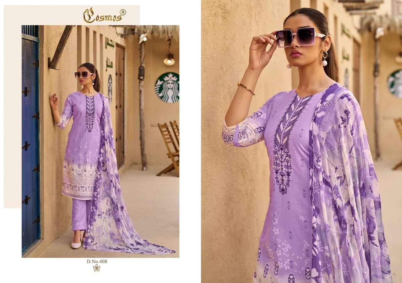 Cosmos Elaf Lawn Cotton Dress Material 8 pcs Catalogue