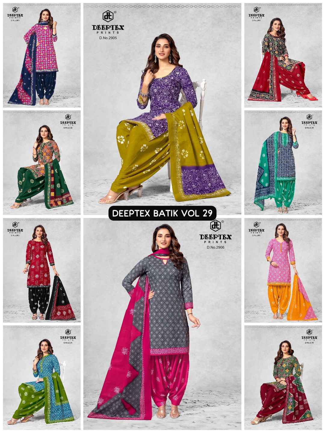 Deeptex Batik Plus Vol 29 Cotton Dress Material 10 pcs Catalogue