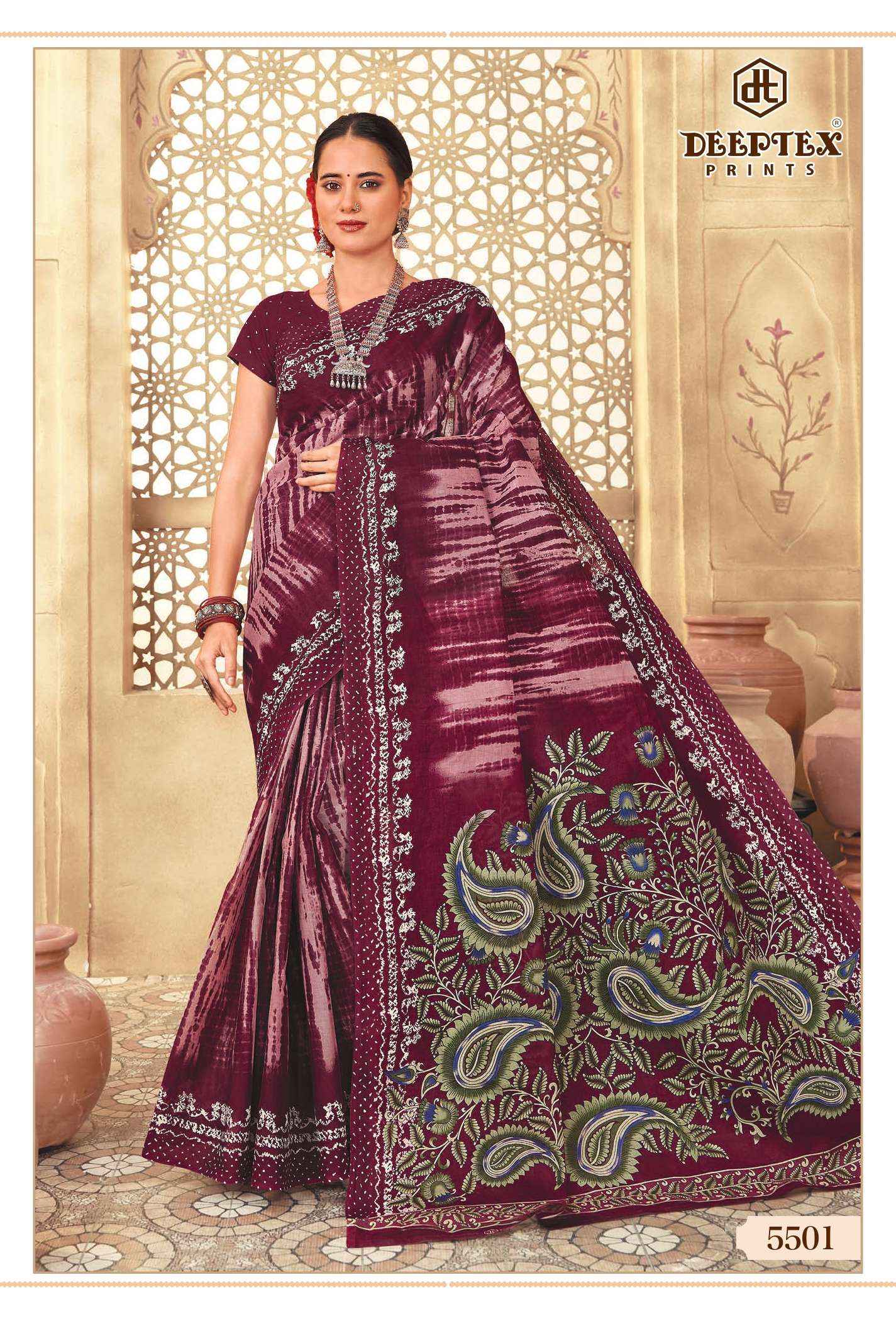 Deeptex Mother India Vol 55 Cotton Saree 30 pcs Catalogue