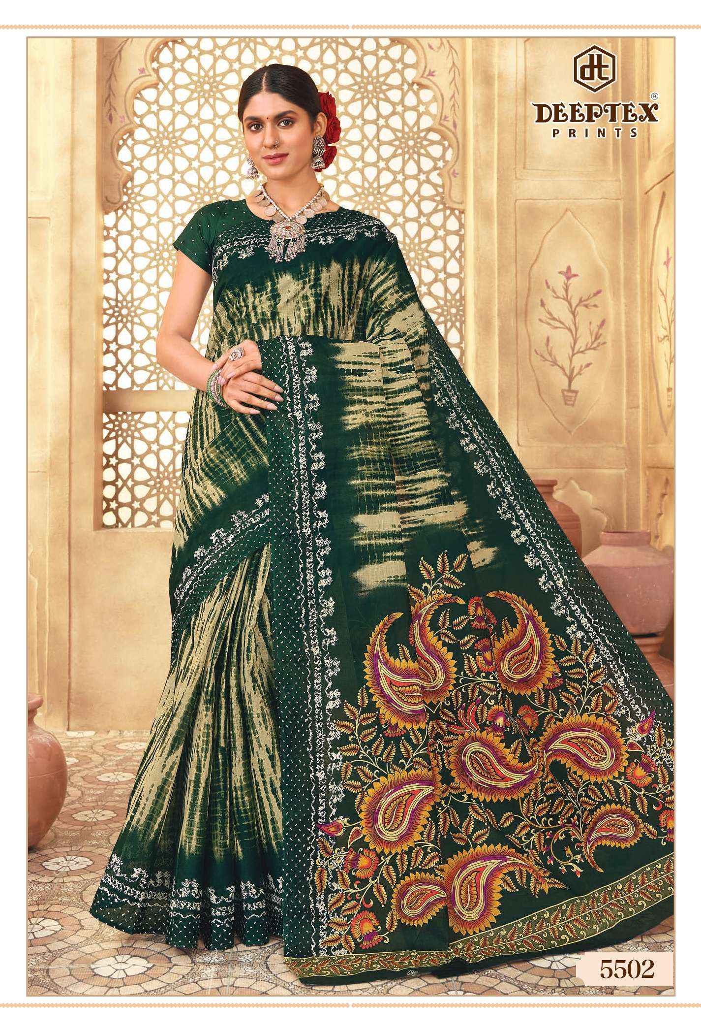 Deeptex Mother India Vol 55 Cotton Saree 30 pcs Catalogue