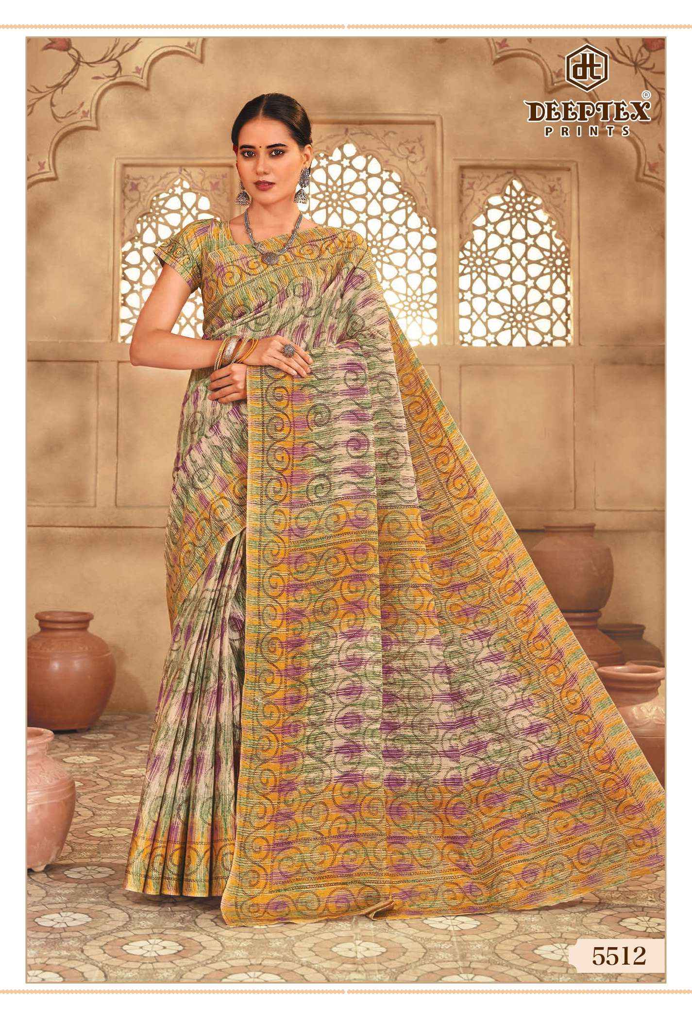 Deeptex Mother India Vol 55 Cotton Saree 30 pcs Catalogue