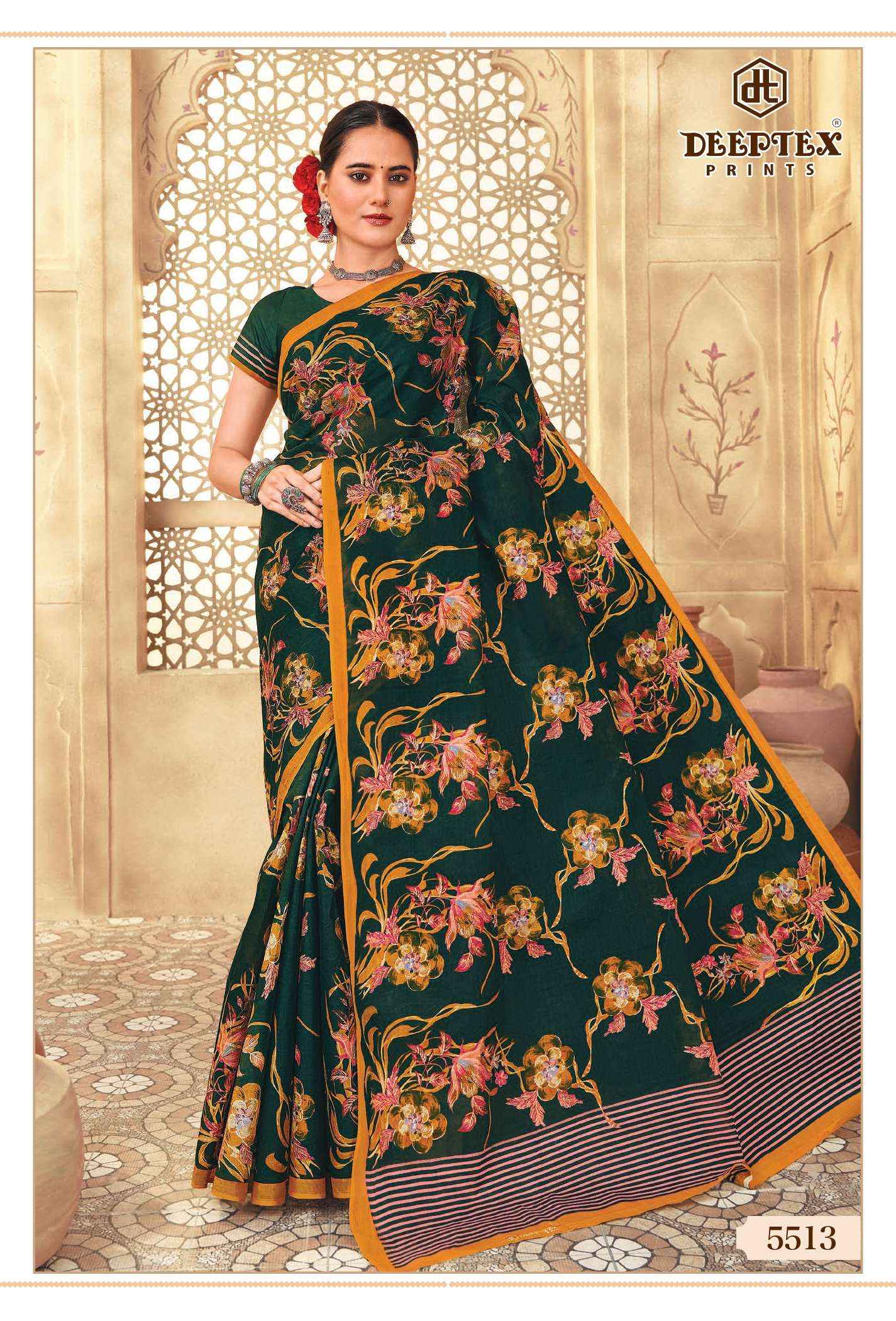 Deeptex Mother India Vol 55 Cotton Saree 30 pcs Catalogue