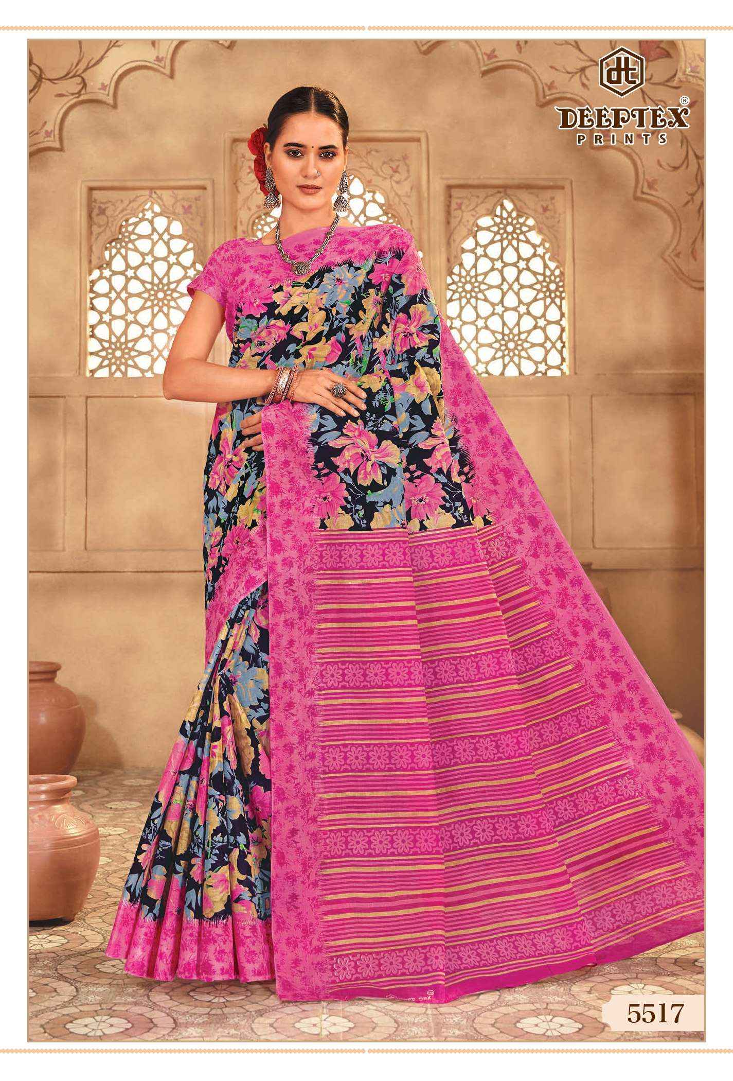 Deeptex Mother India Vol 55 Cotton Saree 30 pcs Catalogue