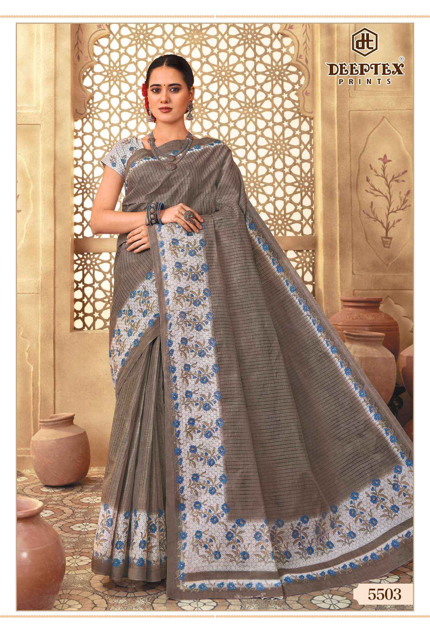 Deeptex Mother India Vol 55 Cotton Saree 30 pcs Catalogue
