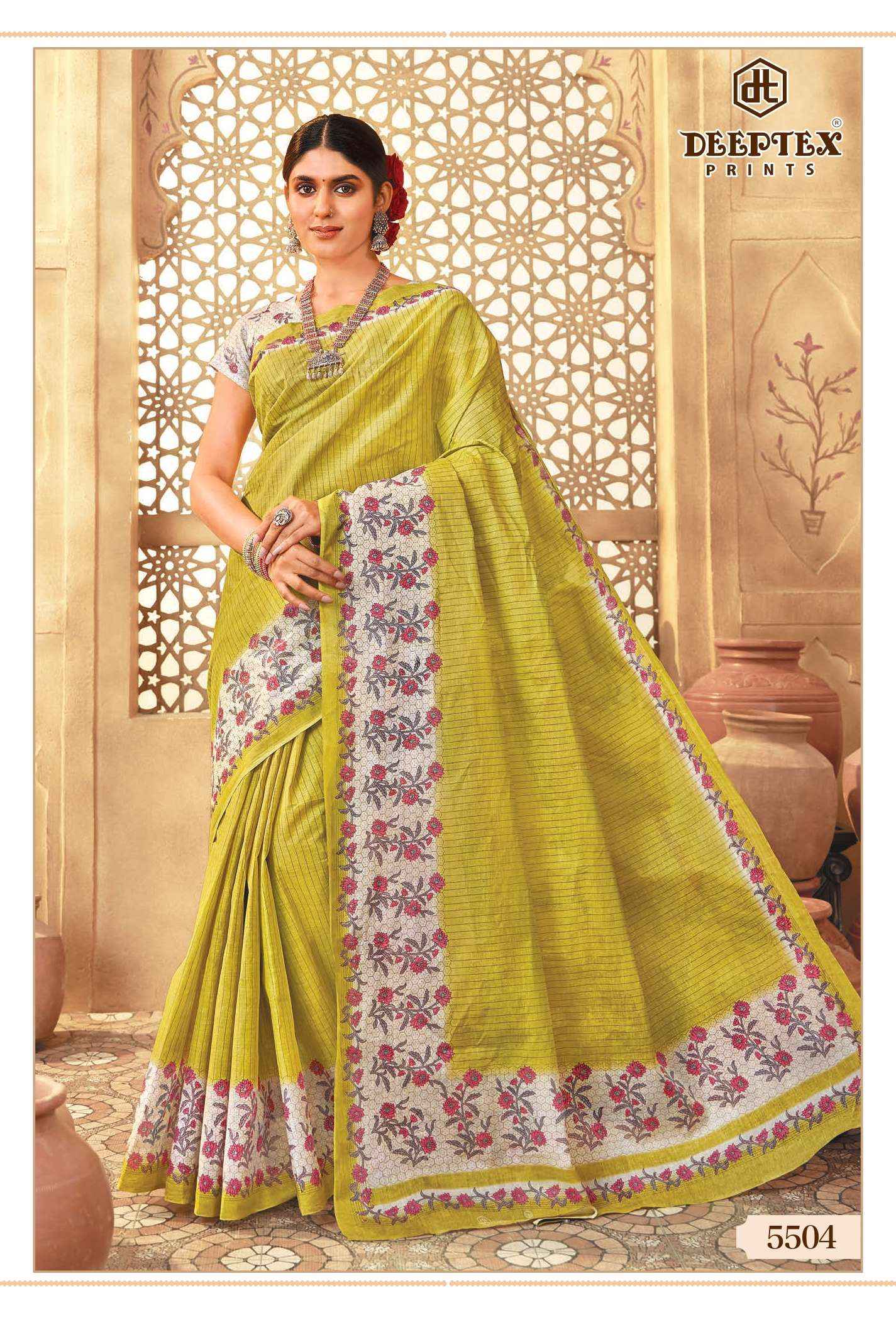 Deeptex Mother India Vol 55 Cotton Saree 30 pcs Catalogue