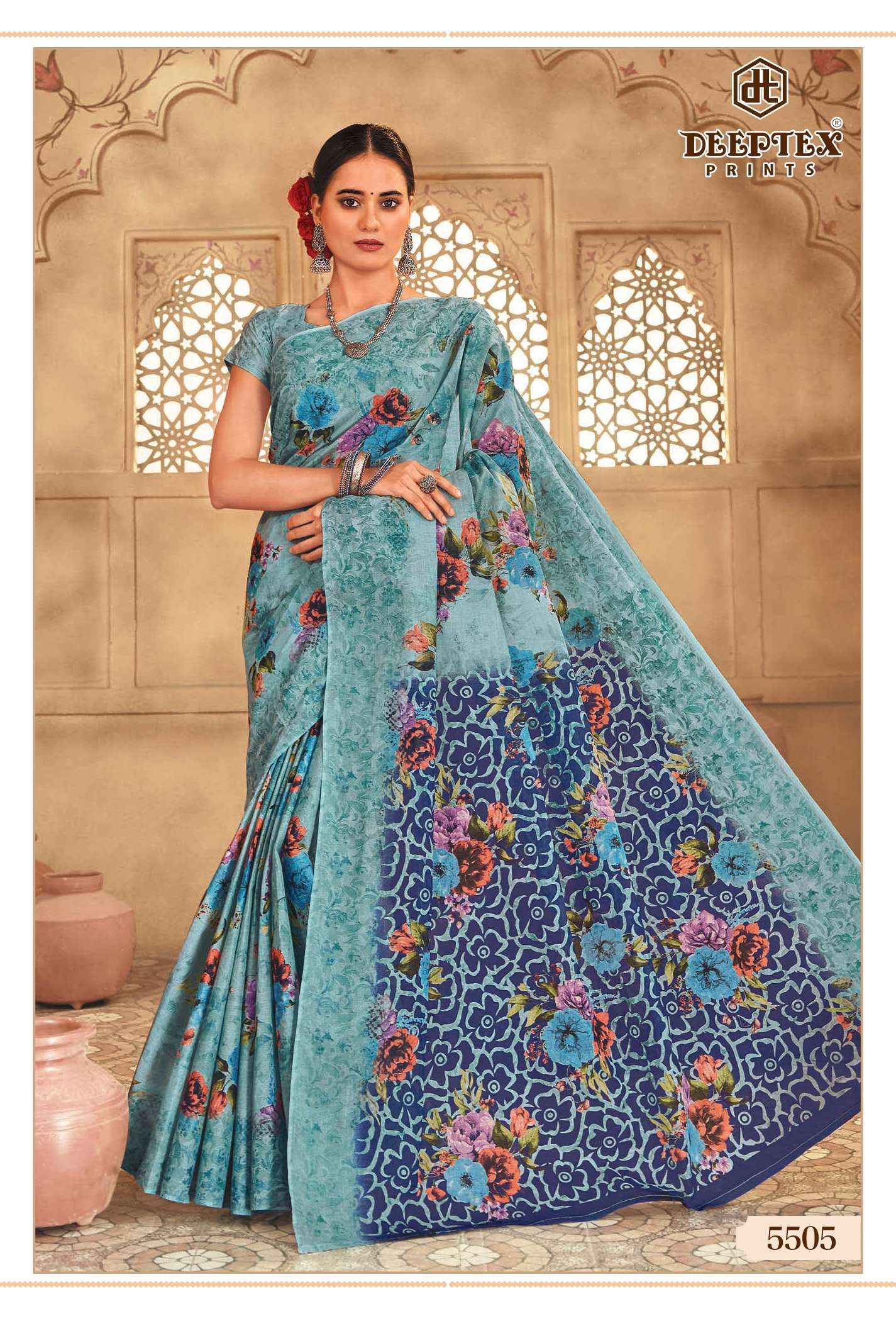 Deeptex Mother India Vol 55 Cotton Saree 30 pcs Catalogue