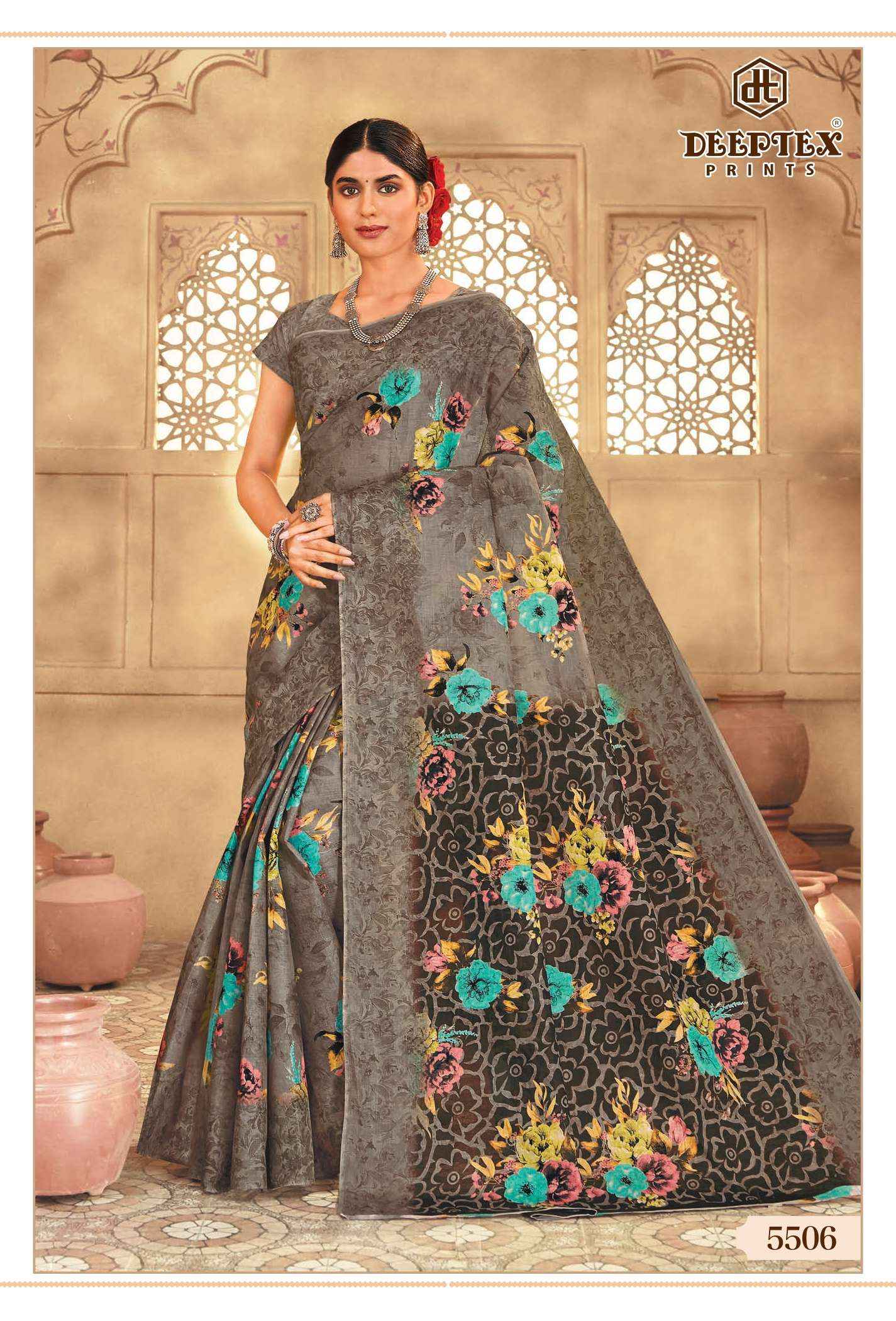 Deeptex Mother India Vol 55 Cotton Saree 30 pcs Catalogue