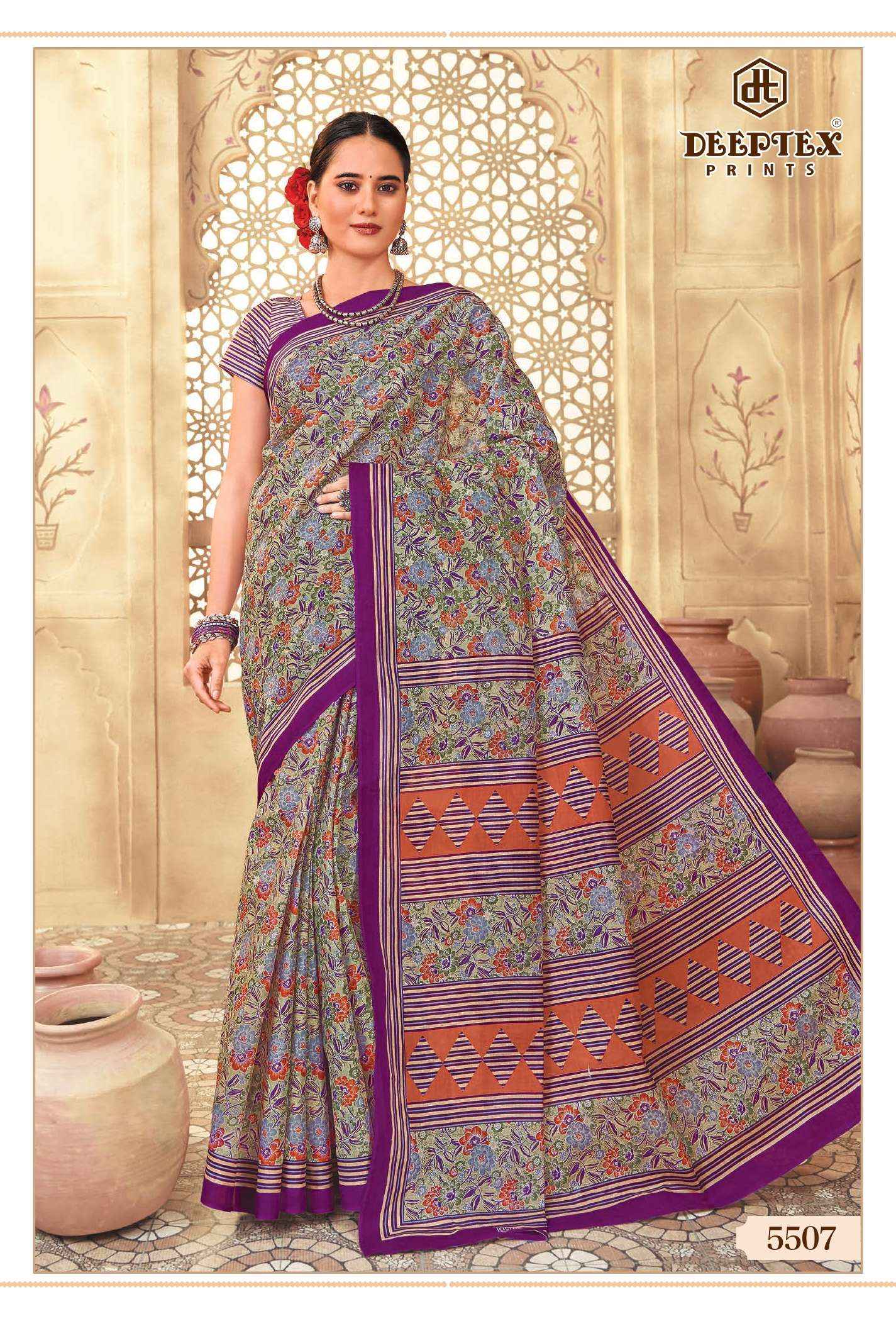 Deeptex Mother India Vol 55 Cotton Saree 30 pcs Catalogue