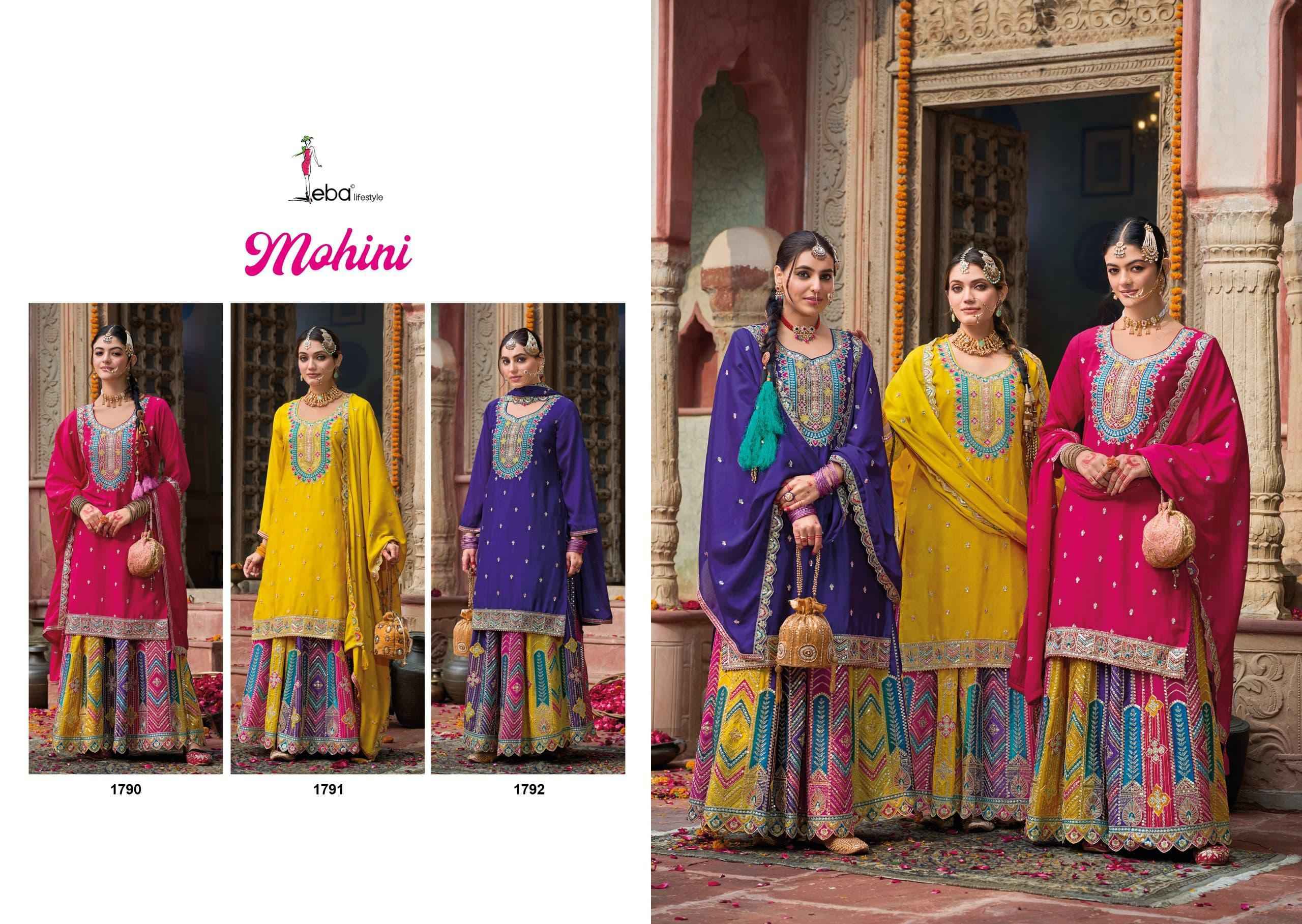 Eba Lifestyle Mohini Readymade Chinon Dress 3 pcs Catalogue