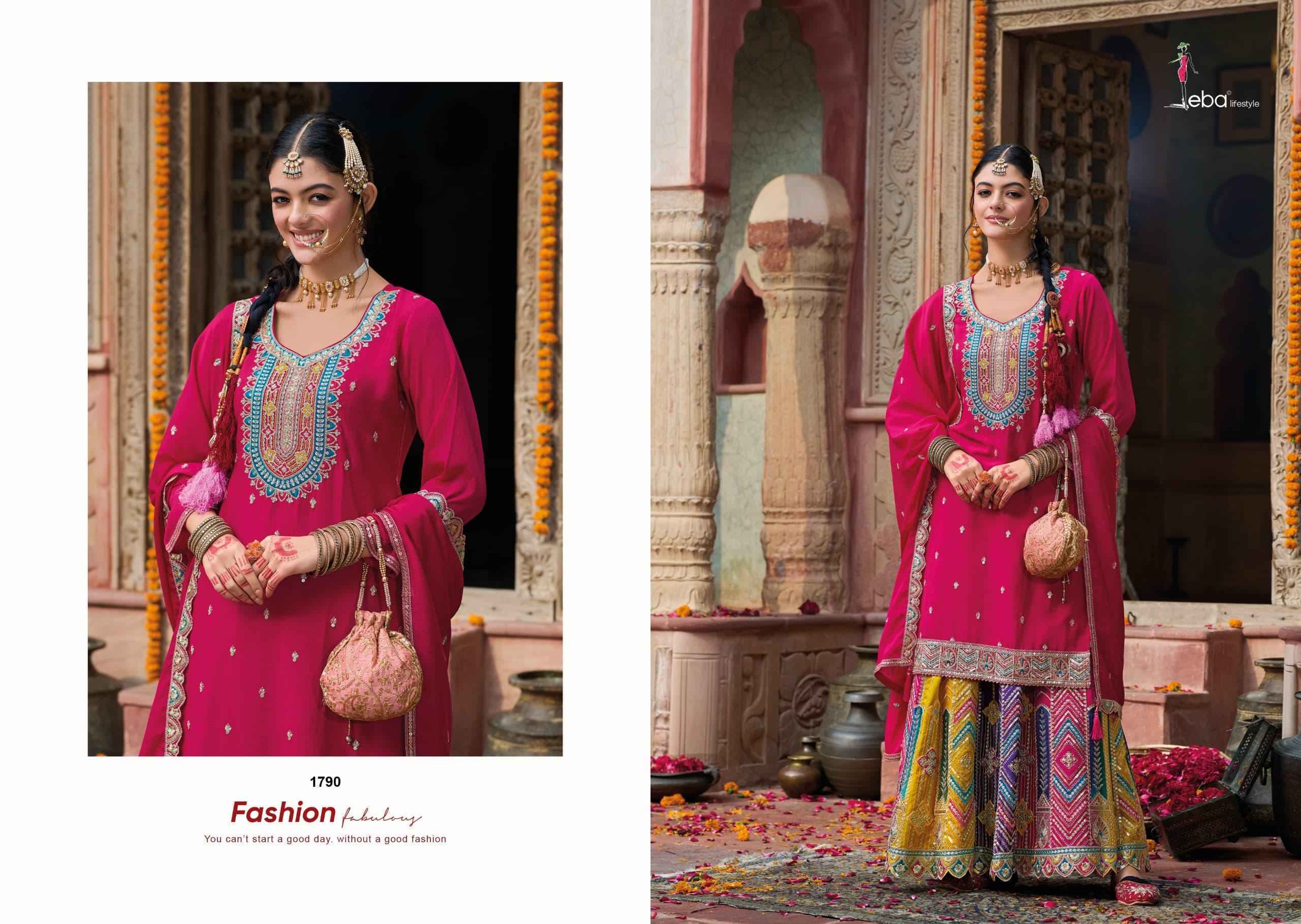 Eba Lifestyle Mohini Readymade Chinon Dress 3 pcs Catalogue
