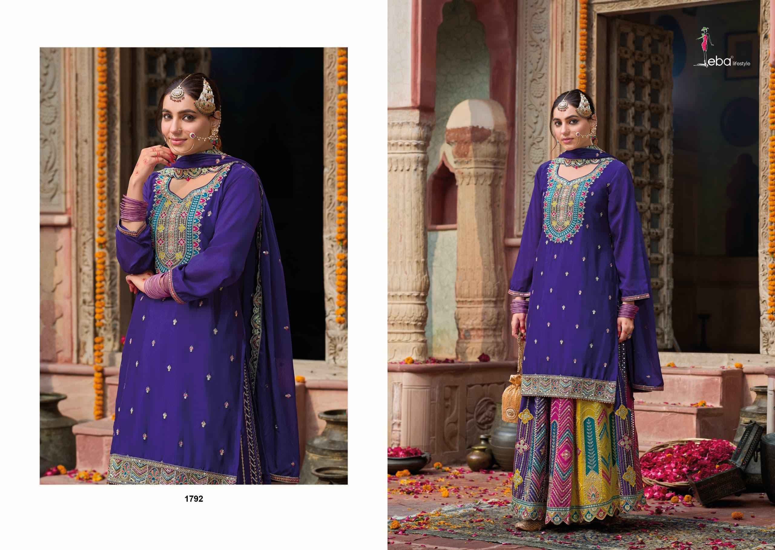 Eba Lifestyle Mohini Readymade Chinon Dress 3 pcs Catalogue