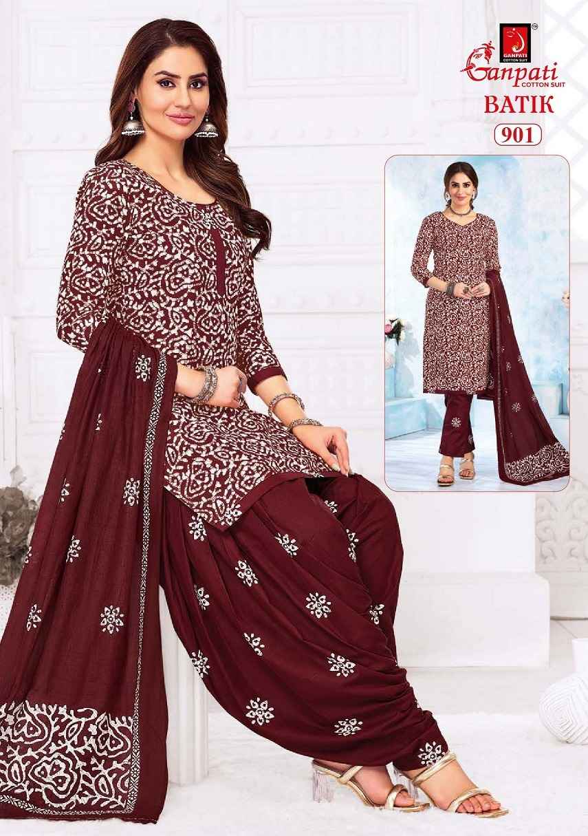 Ganpati Batik Vol 9 Cotton Dress Material 15 pcs Catalogue