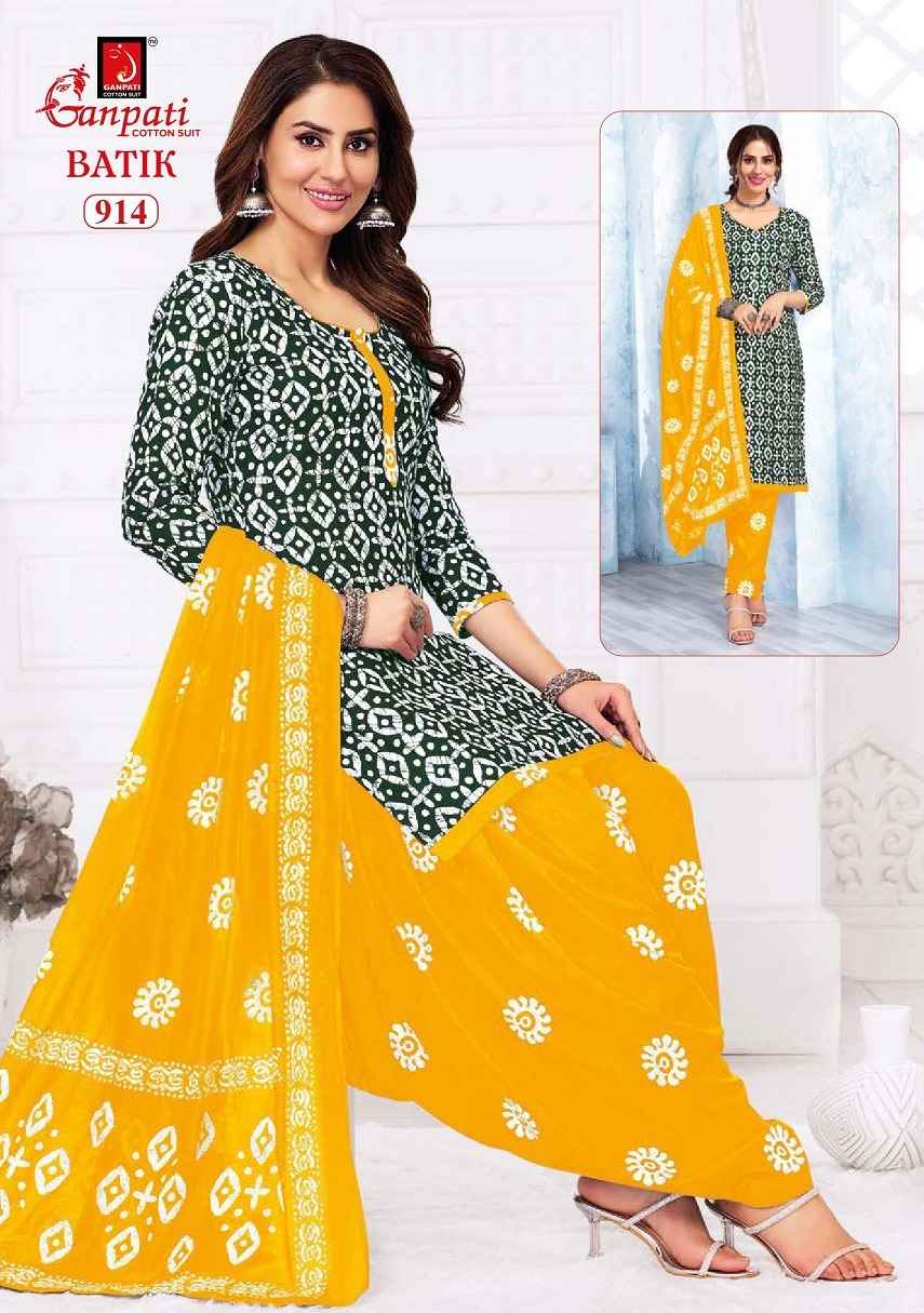 Ganpati Batik Vol 9 Cotton Dress Material 15 pcs Catalogue