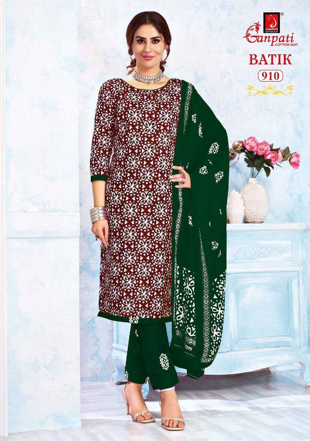 Ganpati Batik Vol 9 Readymade Cotton Dress 15 pcs Catalogue