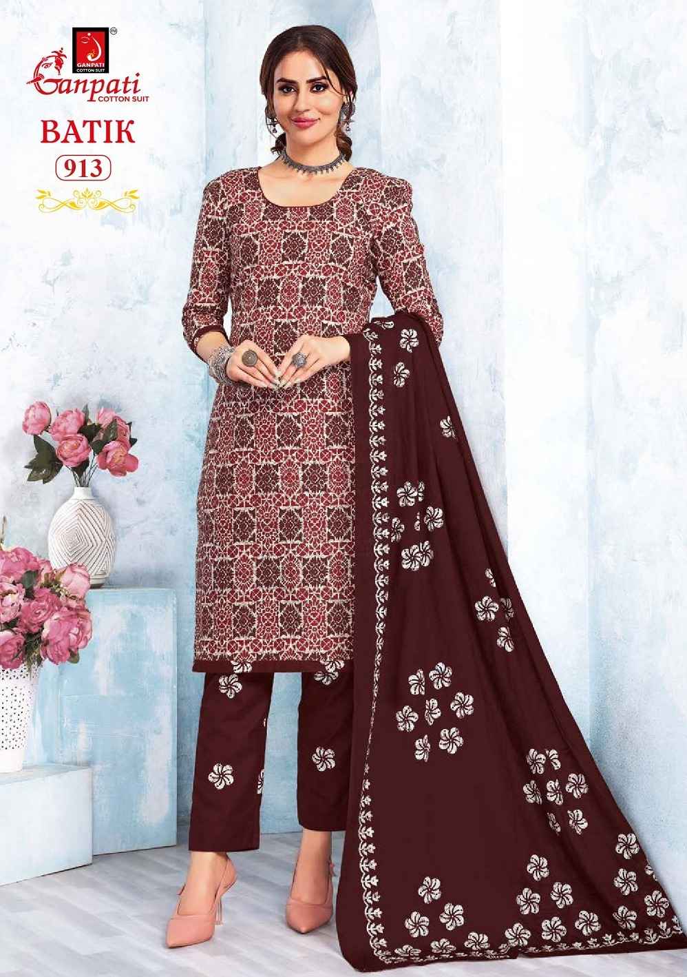 Ganpati Batik Vol 9 Readymade Cotton Dress 15 pcs Catalogue