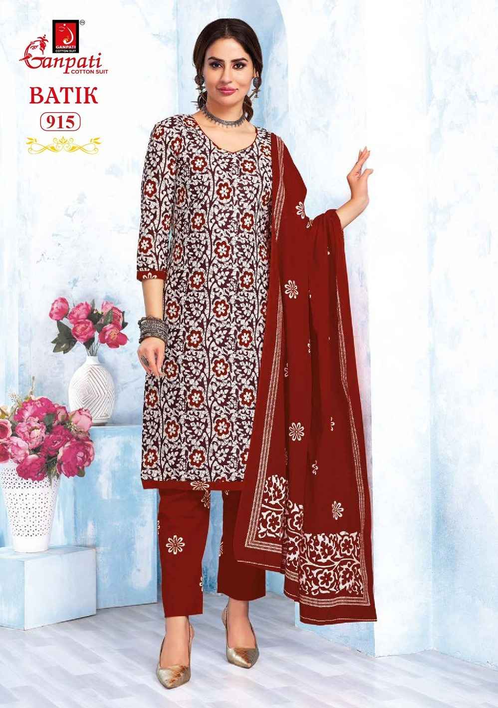 Ganpati Batik Vol 9 Readymade Cotton Dress 15 pcs Catalogue