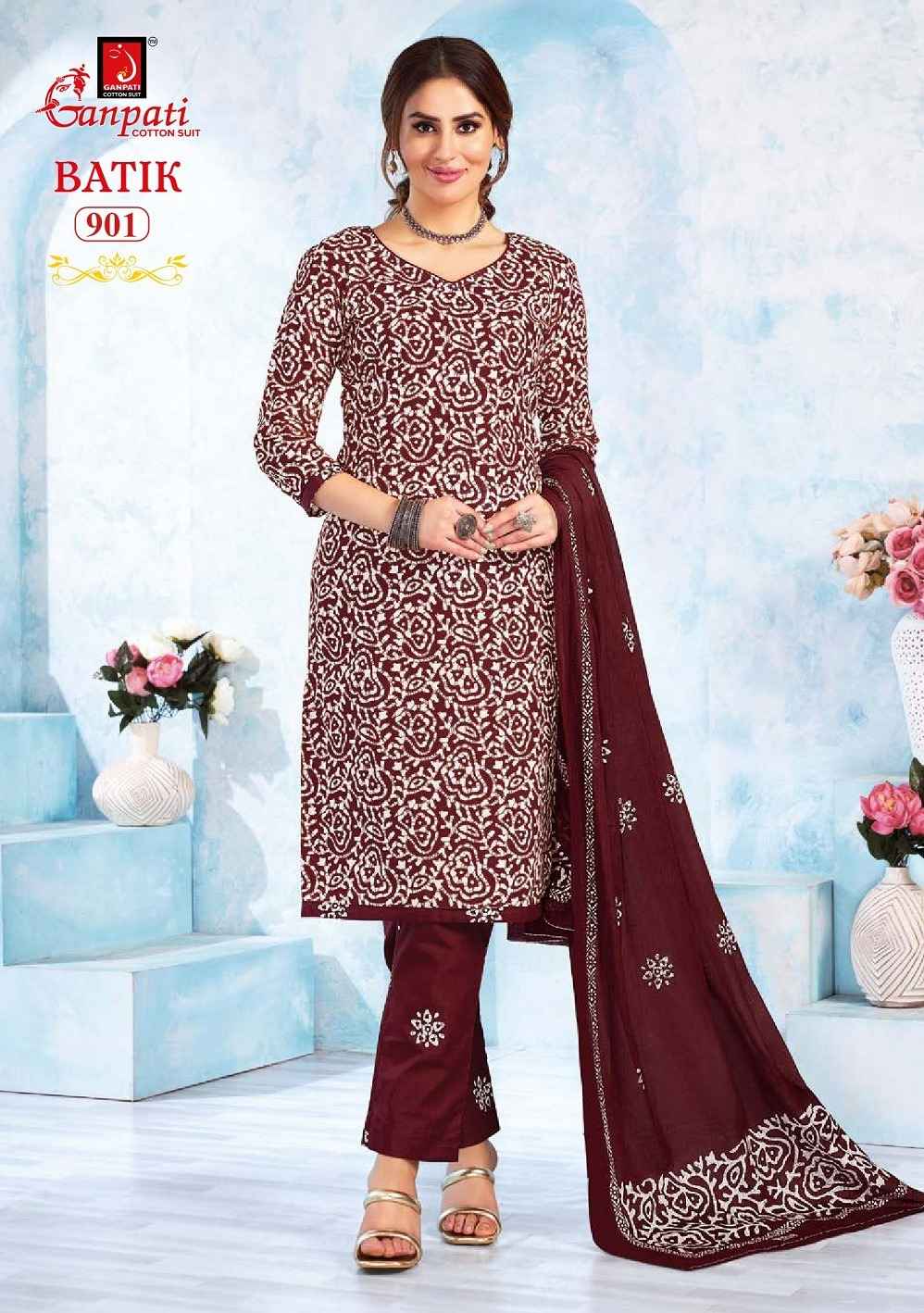 Ganpati Batik Vol 9 Readymade Cotton Dress 15 pcs Catalogue