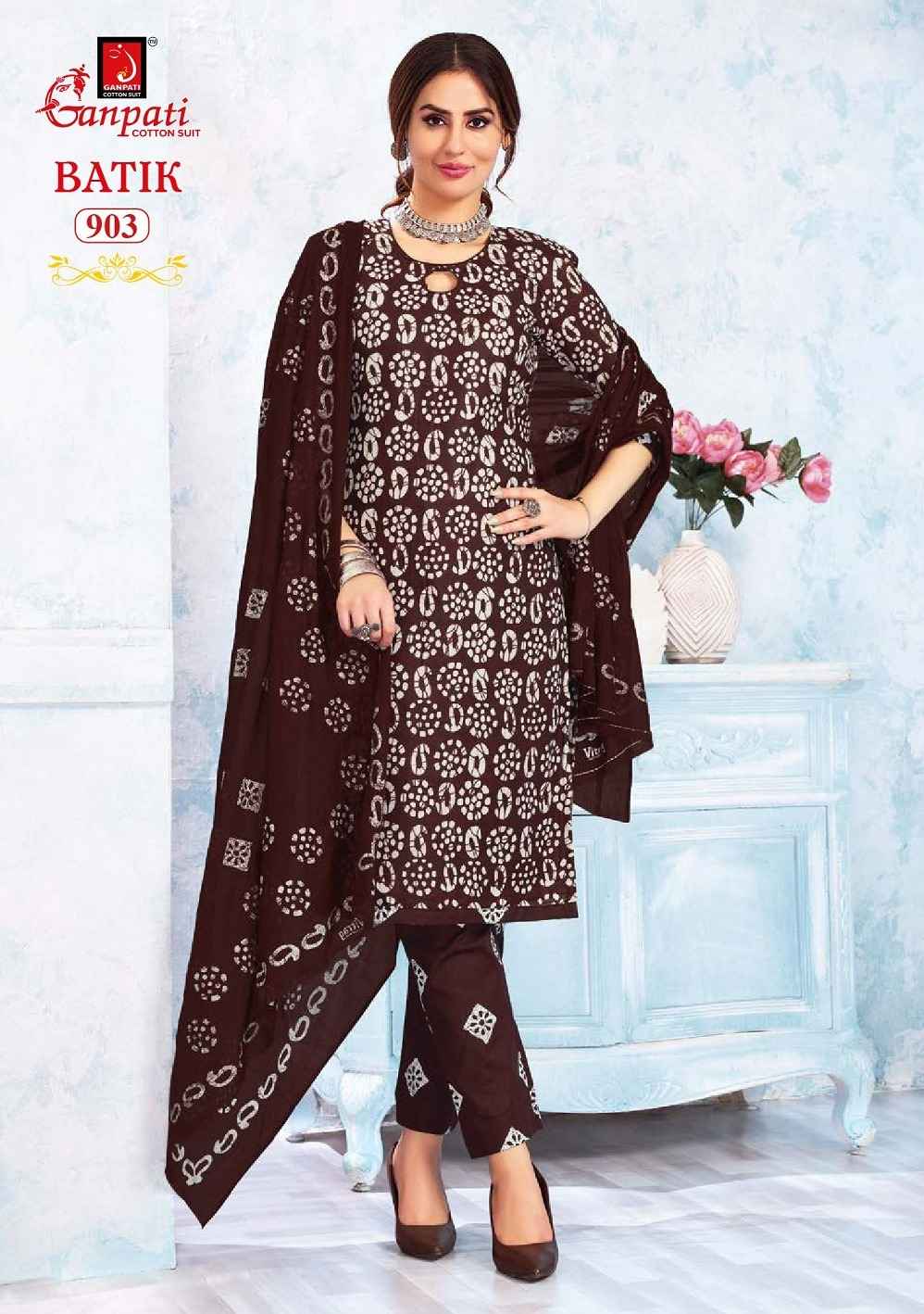 Ganpati Batik Vol 9 Readymade Cotton Dress 15 pcs Catalogue