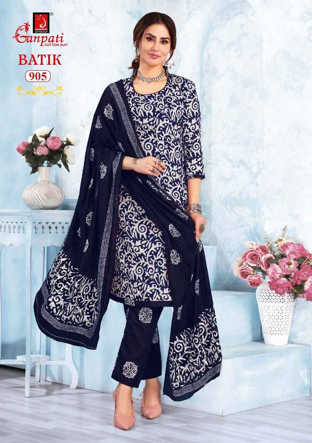 Ganpati Batik Vol 9 Readymade Cotton Dress 15 pcs Catalogue