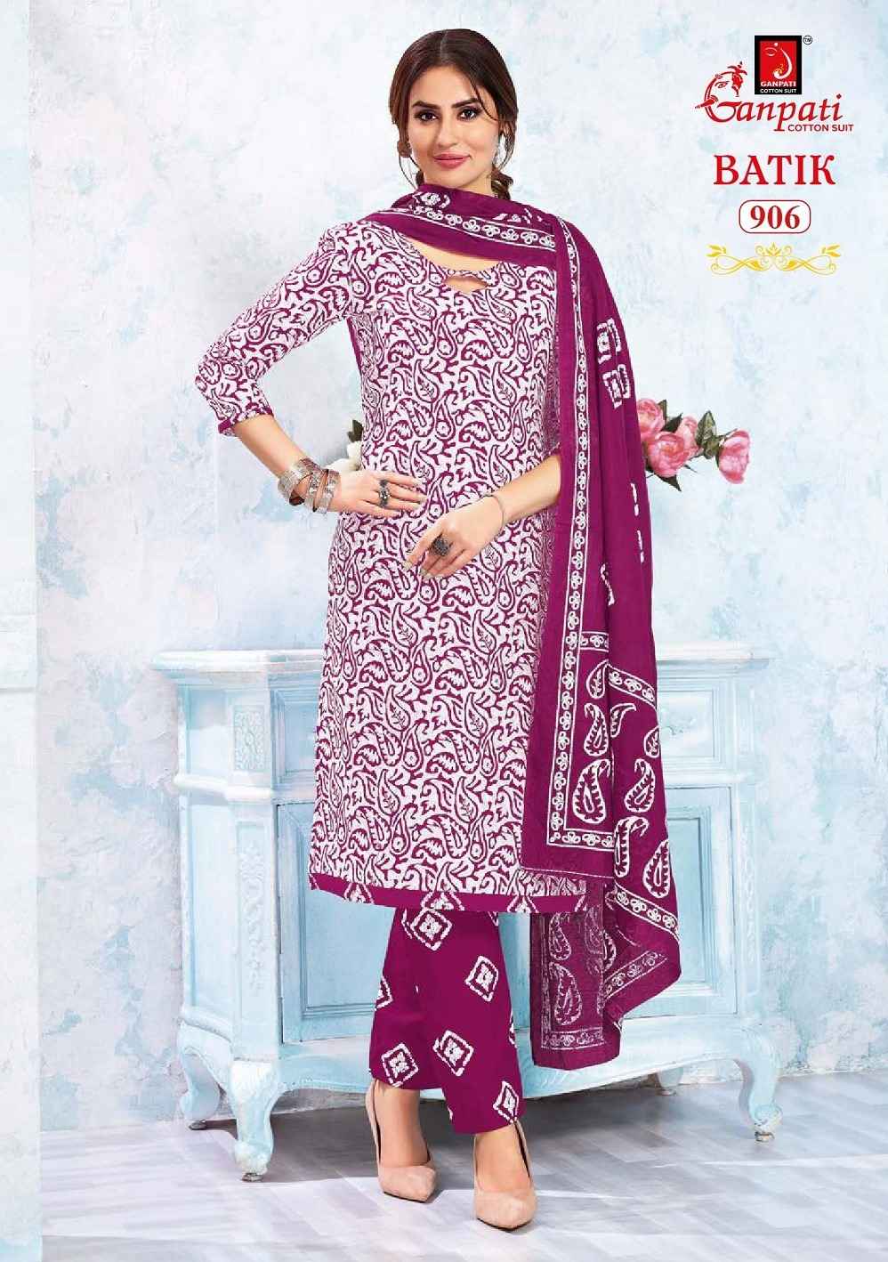 Ganpati Batik Vol 9 Readymade Cotton Dress 15 pcs Catalogue