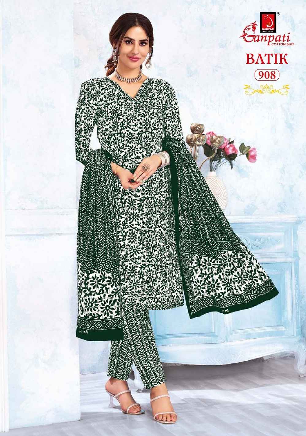 Ganpati Batik Vol 9 Readymade Cotton Dress 15 pcs Catalogue