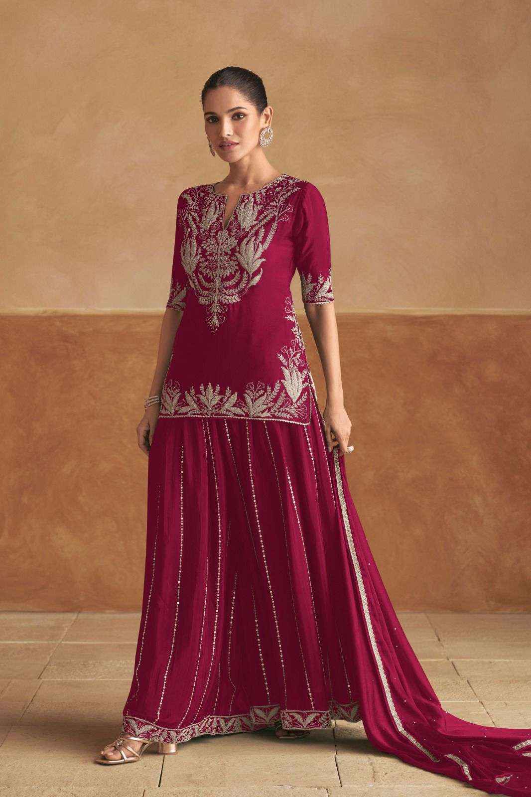 Gulkayra Designer Haniya Colour Readymade Chinon Dress Material 5 pcs Catalogue