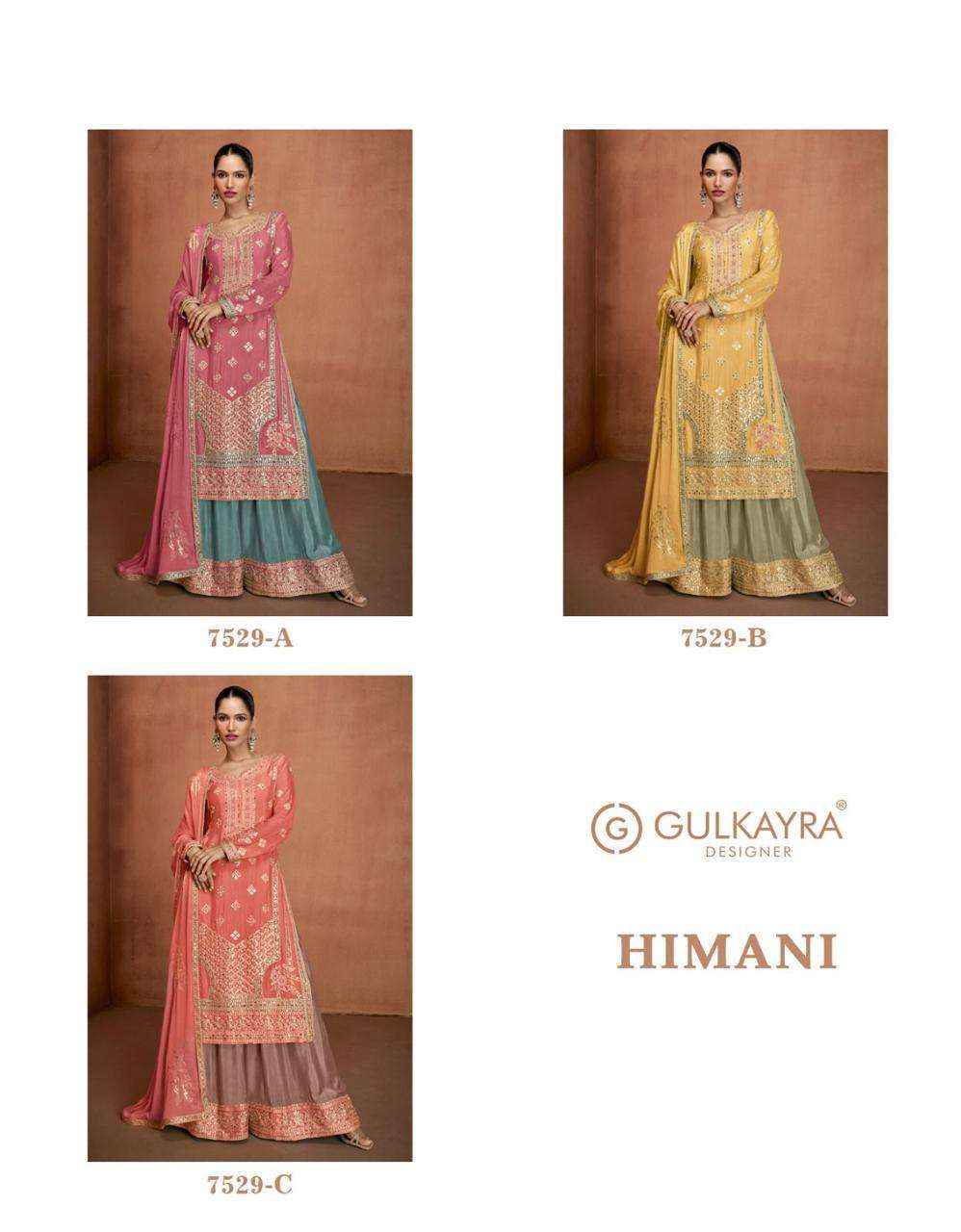 Gulkayra Designer Himani Readymade Chinon Dress Material 3 pcs Catalogue