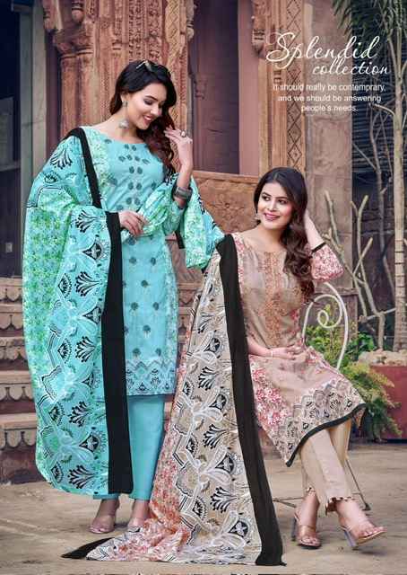 Gull Aahmed Bin Saeed Vol 6 Lawn Cotton Dress Material 6 pcs Catalogue