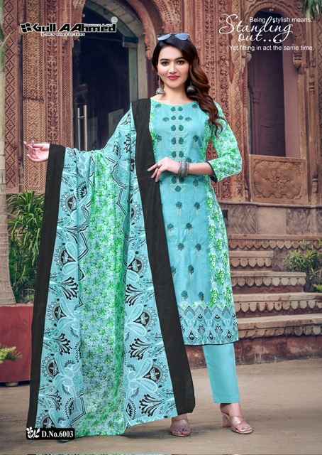 Gull Aahmed Bin Saeed Vol 6 Lawn Cotton Dress Material 6 pcs Catalogue
