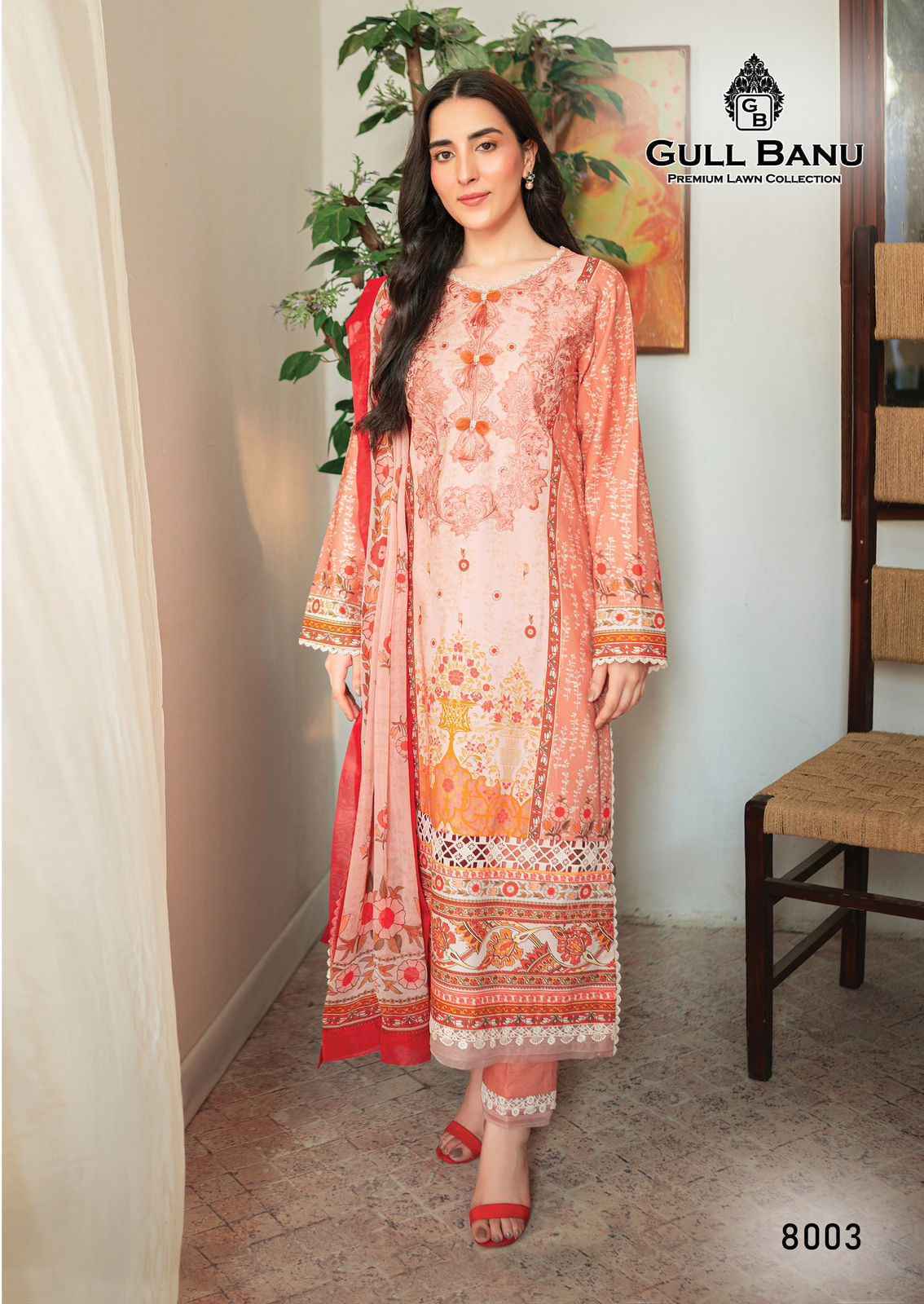 Gull Aahmed Gull Banu Vol 8 Lawn Cotton Dress Material 6 pcs Catalogue