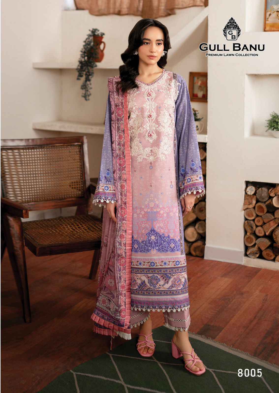 Gull Aahmed Gull Banu Vol 8 Lawn Cotton Dress Material 6 pcs Catalogue