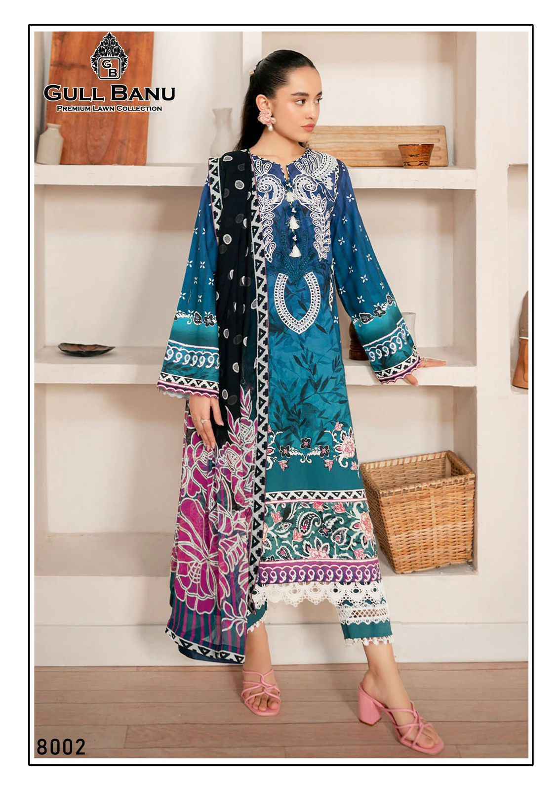 Gull Aahmed Gull Banu Vol 8 Lawn Cotton Dress Material 6 pcs Catalogue
