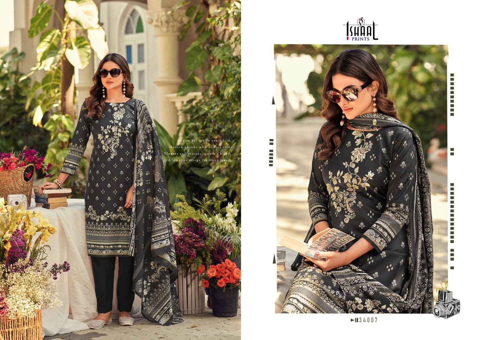 Ishaal Prints Gulmohar Vol 34 Lawn Dress Material 10 Pc Catalouge