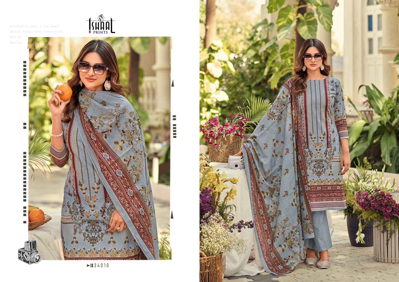 Ishaal Prints Gulmohar Vol 34 Lawn Dress Material 10 Pc Catalouge