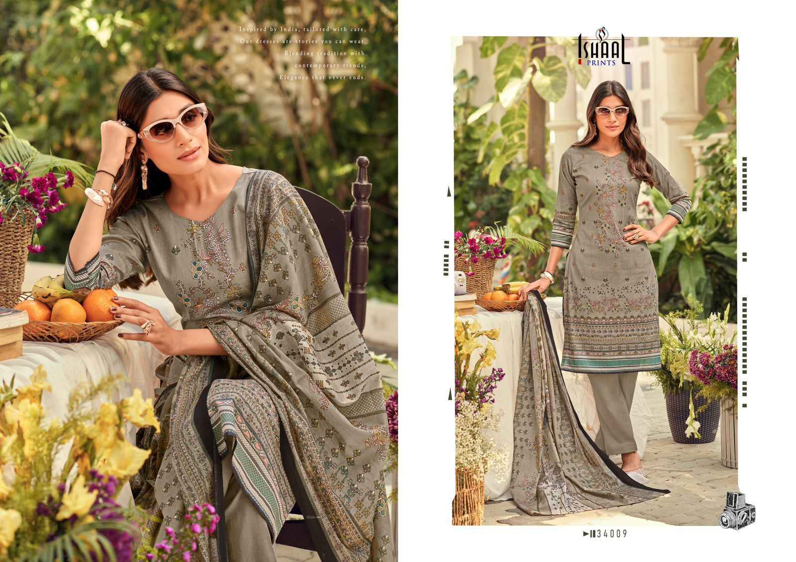 Ishaal Prints Gulmohar Vol 34 Lawn Dress Material 10 Pc Catalouge