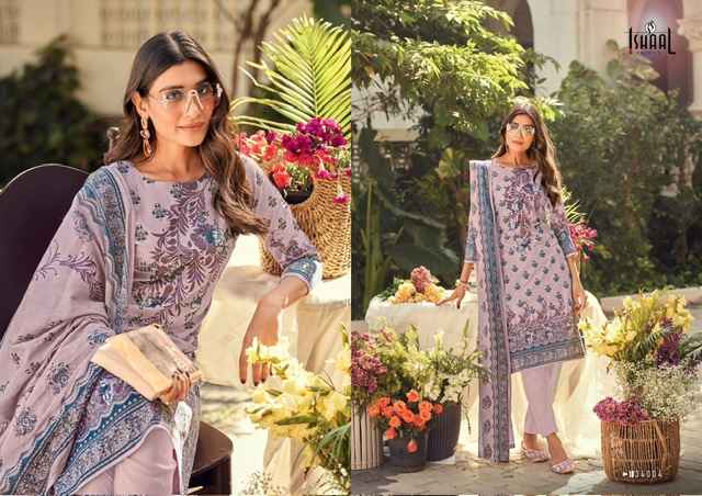 Ishaal Prints Gulmohar Vol 34 Lawn Dress Material 10 Pc Catalouge