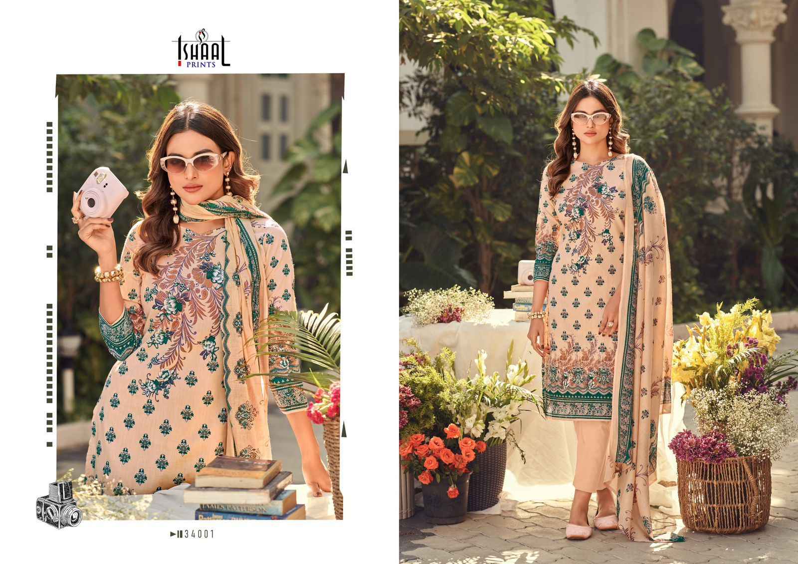 Ishaal Prints Gulmohar Vol 34 Lawn Dress Material 10 Pc Catalouge