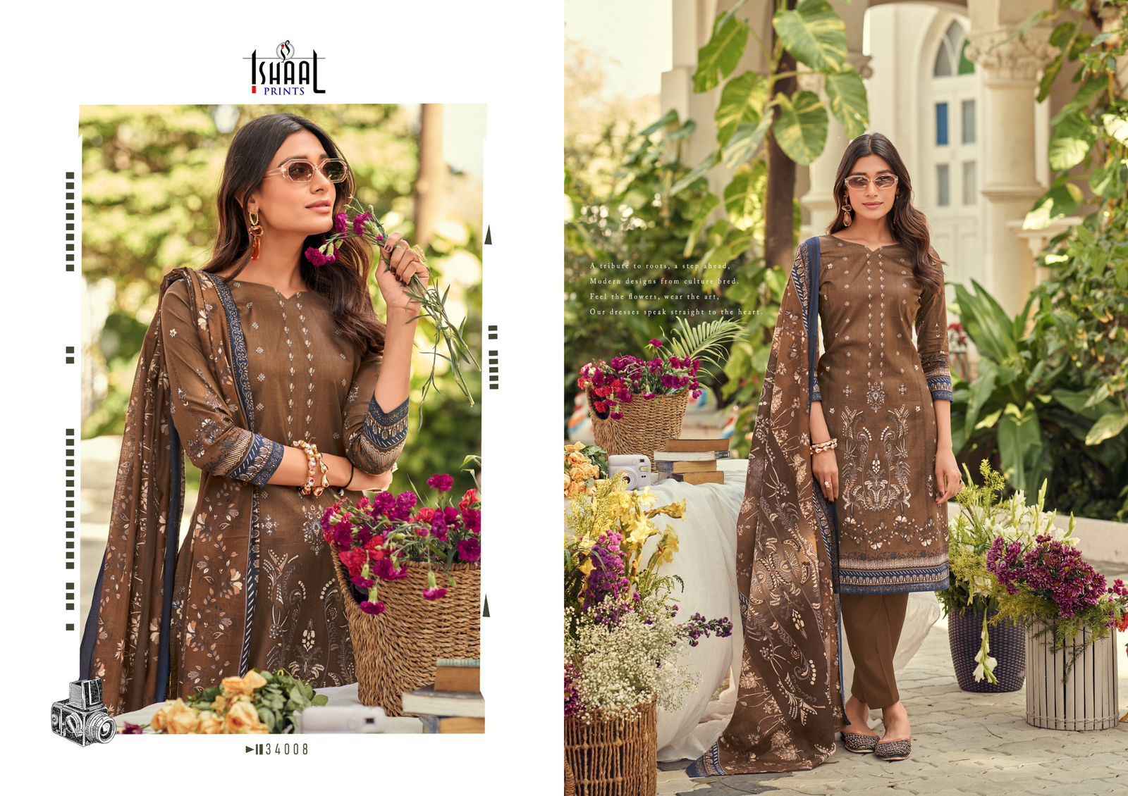 Ishaal Prints Gulmohar Vol 34 Lawn Dress Material 10 Pc Catalouge