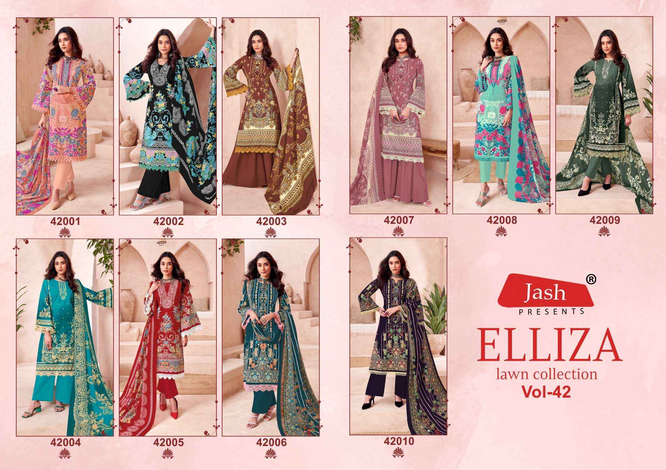 Jash Elliza Vol 42 Cotton Dress Material 10 pcs Catalogue