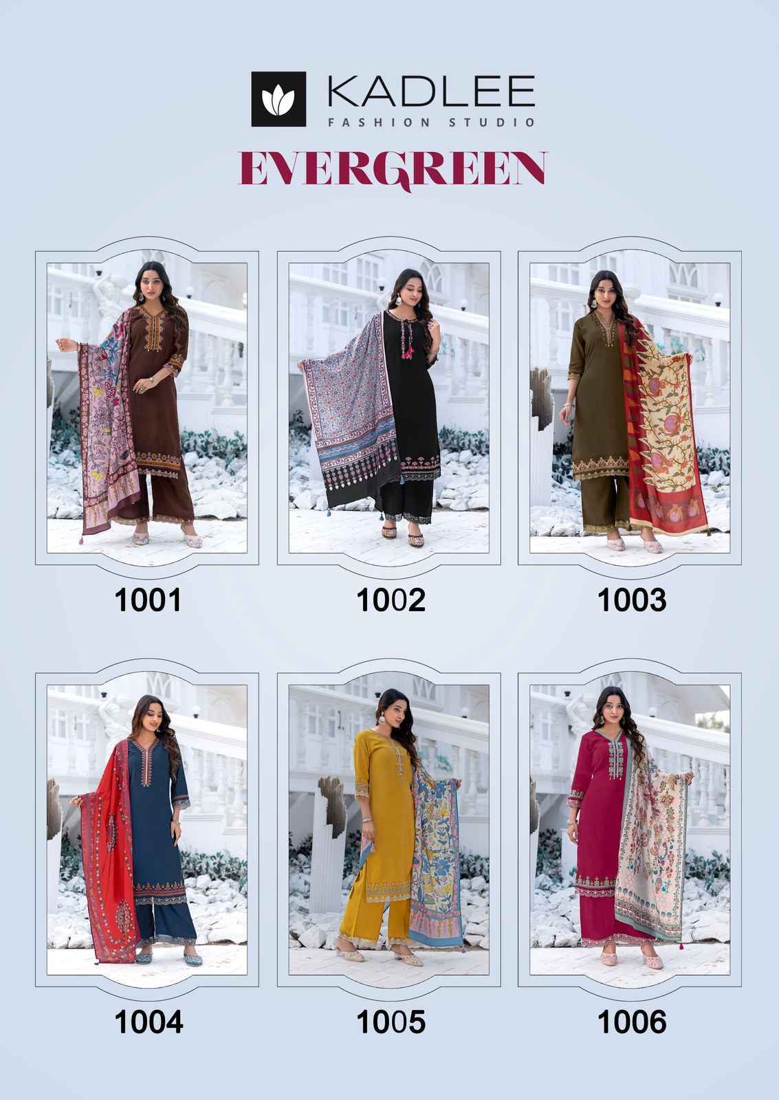Kadlee Evergreen Viscouse Silk Kurti Combo 6 pcs Catalogue