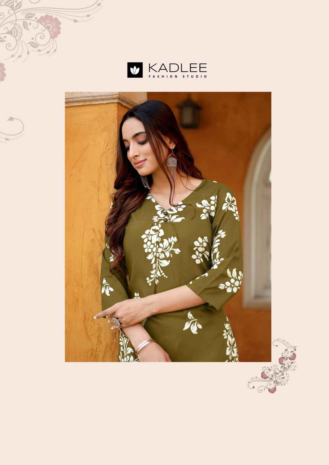 Kadlee Heer Rayon Kurti With Bottom 6 pcs Catalogue