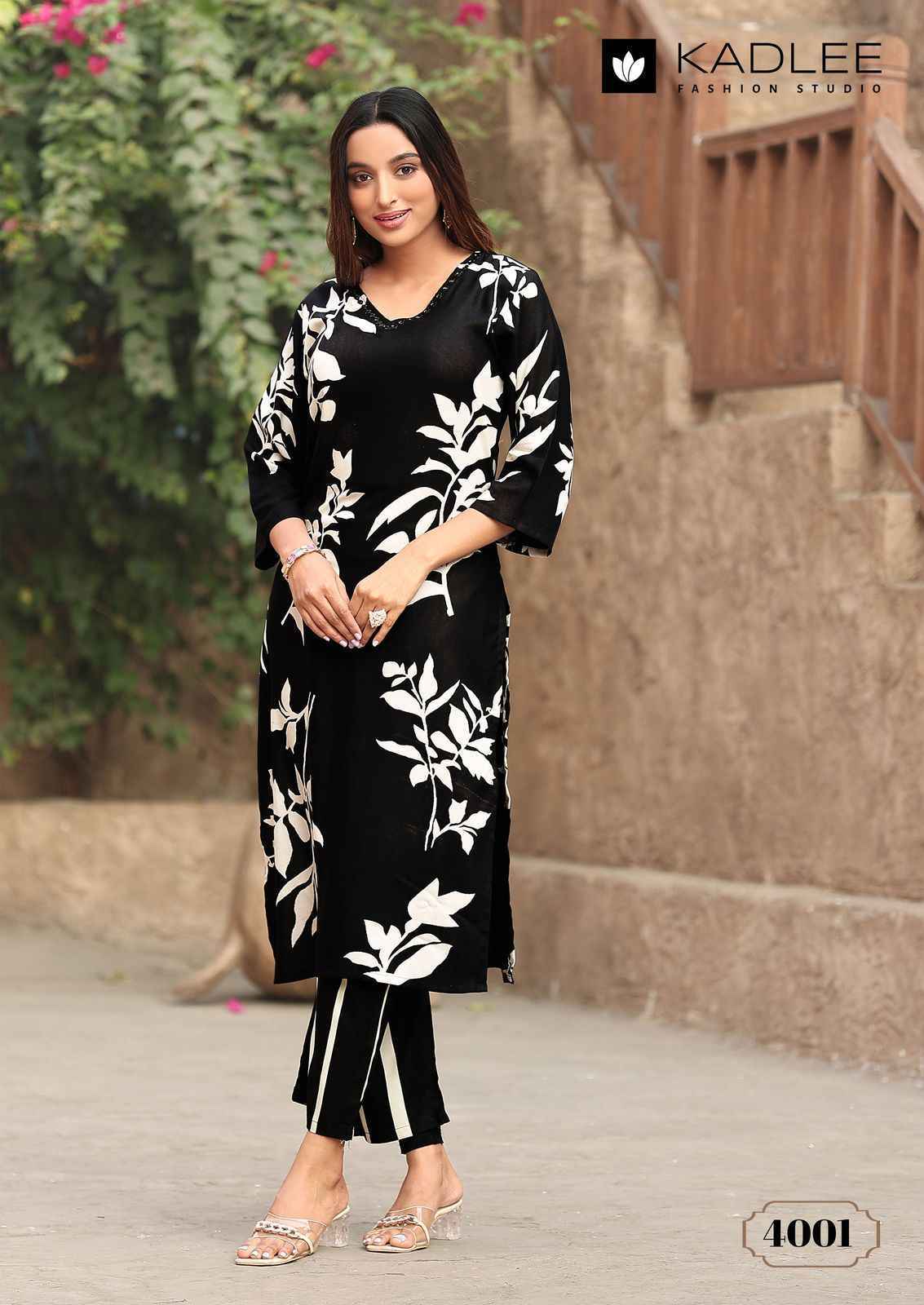 Kadlee Rangoli Rayon Kurti With Bottom 6 pcs Catalogue