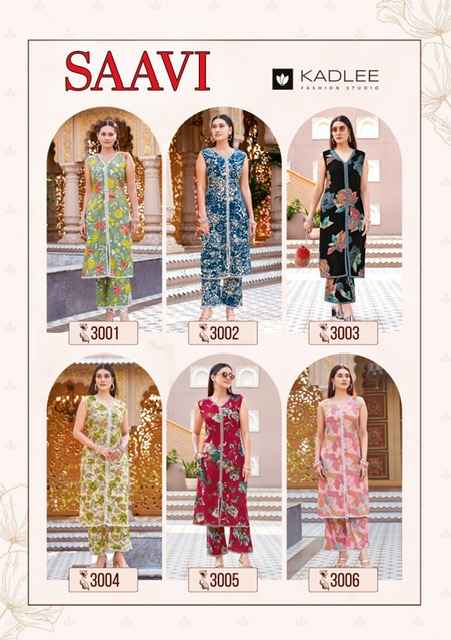 Kadlee Saavi Rayon Kurti With Bottom 6 pcs Catalogue