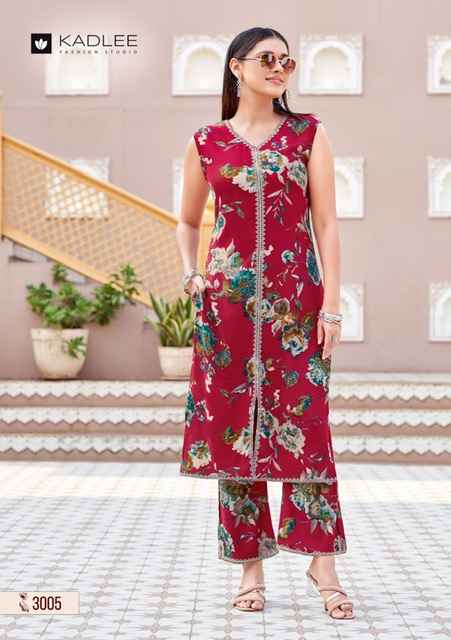 Kadlee Saavi Rayon Kurti With Bottom 6 pcs Catalogue